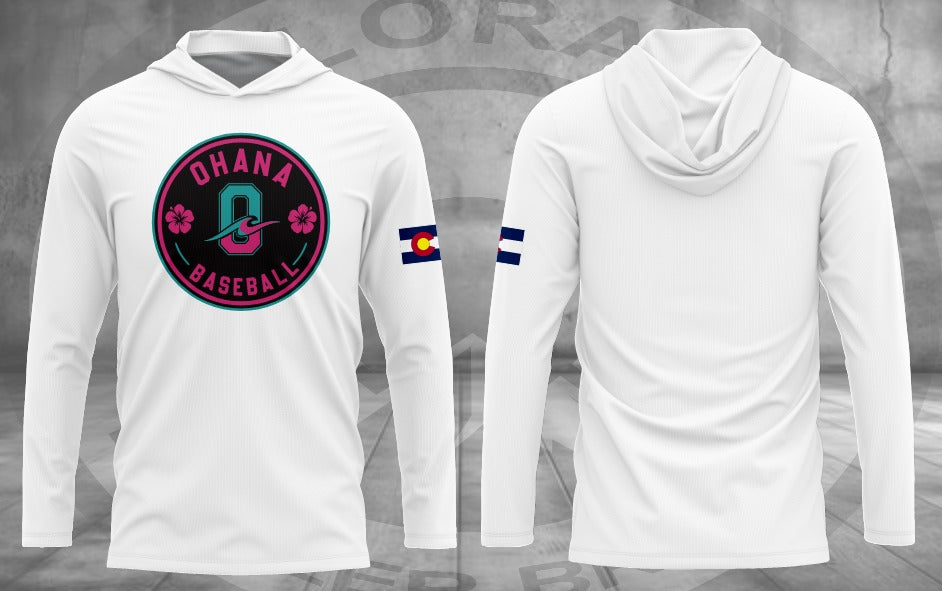 White Ohana Lightweight Hoodie
