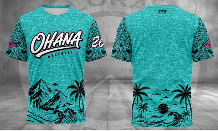 Teal Scenery Ohana Short Sleeve