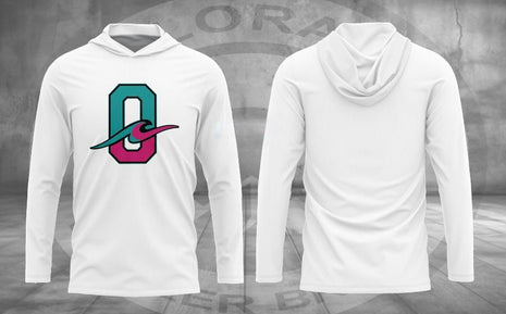 White 'O Wave' Lightweight Hoodie