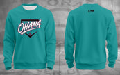 Teal Ohana Crew Neck Sweatshirt (Cotton)