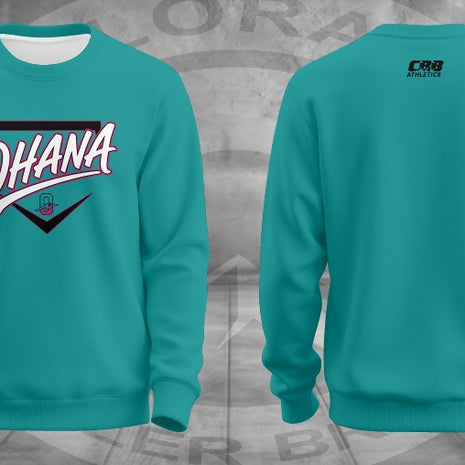 Teal Ohana Crew Neck Sweatshirt (Cotton)