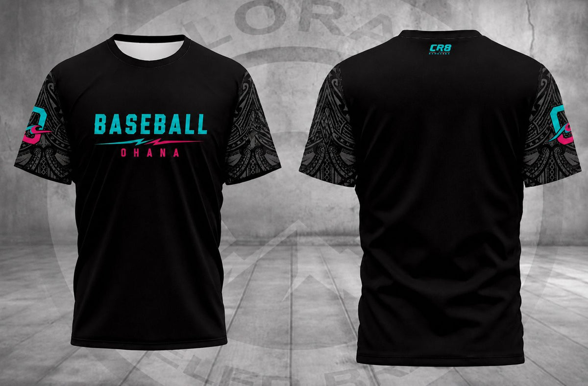 Black Baseball Ohana Short Sleeve