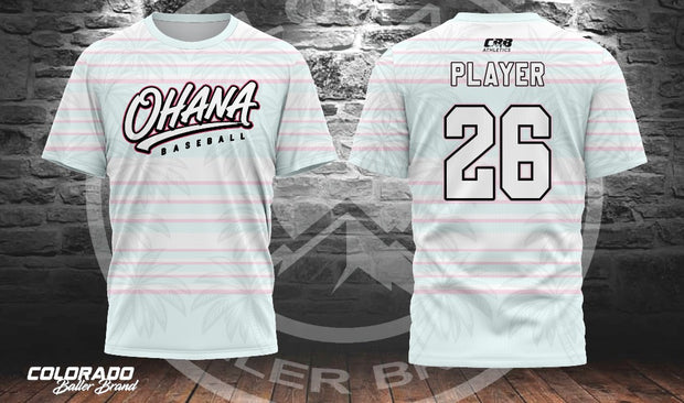 White Stripe Ohana Short Sleeve