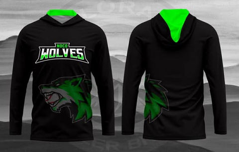 NOCO Wolves Black Light Weight Hoodie