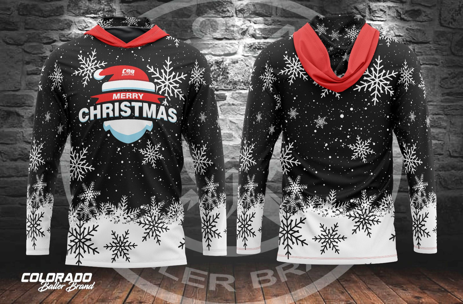 CBB Christmas 2024 Snowflake Black Lightweight Hoodie