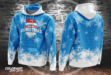 CBB Christmas 2024 Snowflake Blue Heavy Hoodie