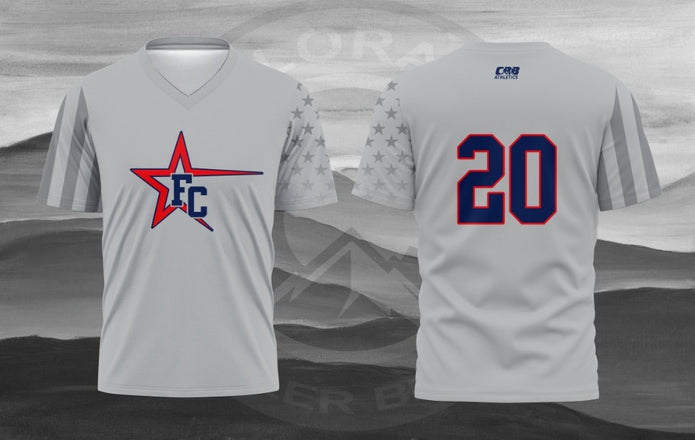 FC Stars Grey Short Sleeve Shirt (Polyester)