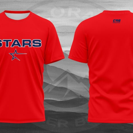 FC Stars Red Short Sleeve Shirt (Polyester)