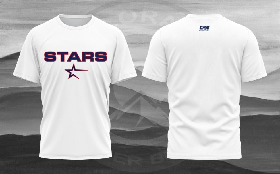 FC Stars White Short Sleeve Shirt (Polyester)