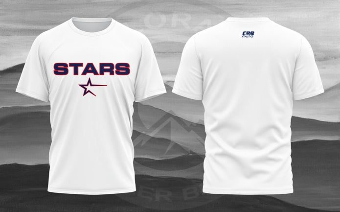 FC Stars White Short Sleeve Shirt (Polyester)