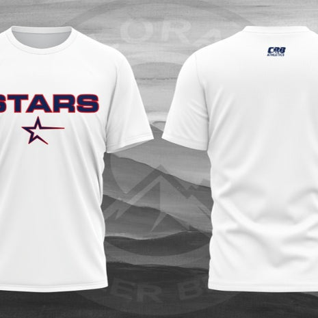 FC Stars White Short Sleeve Shirt (Polyester)