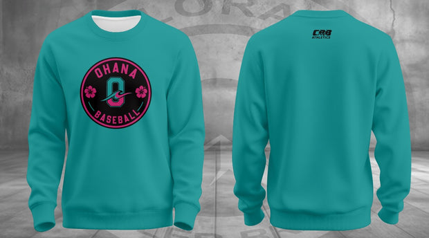 Teal Ohana Crew Neck Sweatshirt (Cotton)