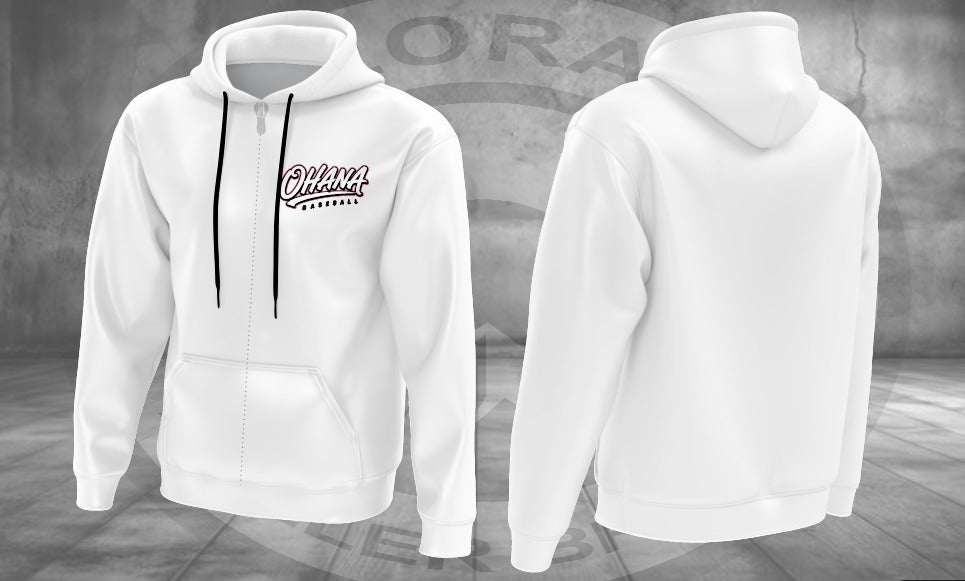 Ohana Full-Zip Hoodie - White