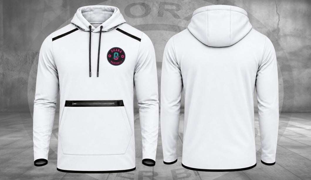 Ohana Performance Pullover Hoodie - White