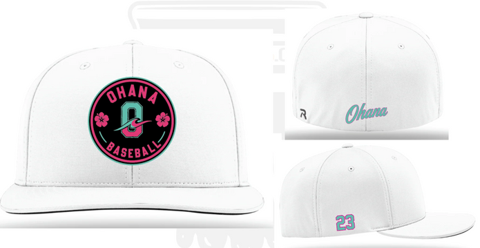 White Ohana FlexFit