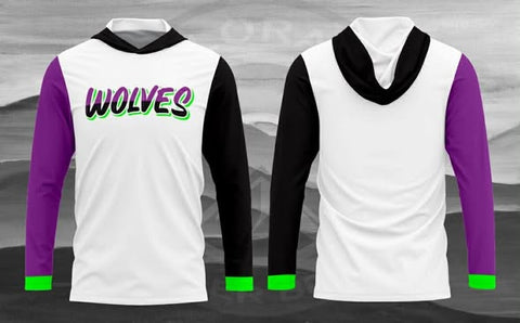 NOCO Wolves White Lightweight Hoodie