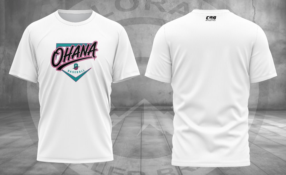 White Home Plate Ohana Short Sleeve