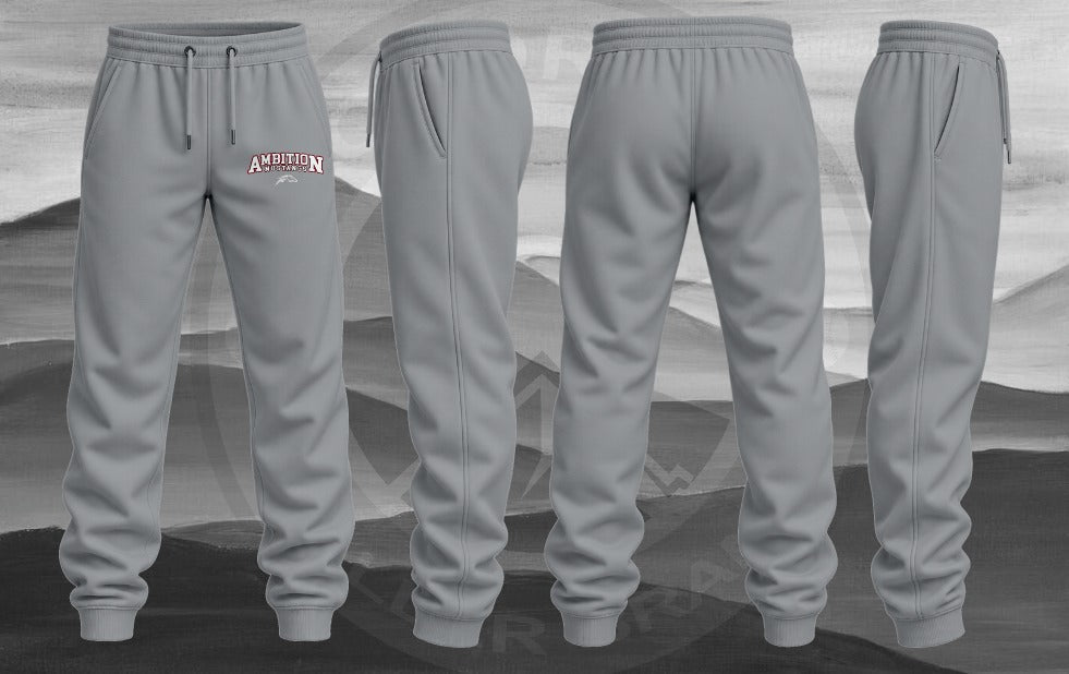 Original Ambition Mustangs Open-Bottom Sweats — Grey mockup