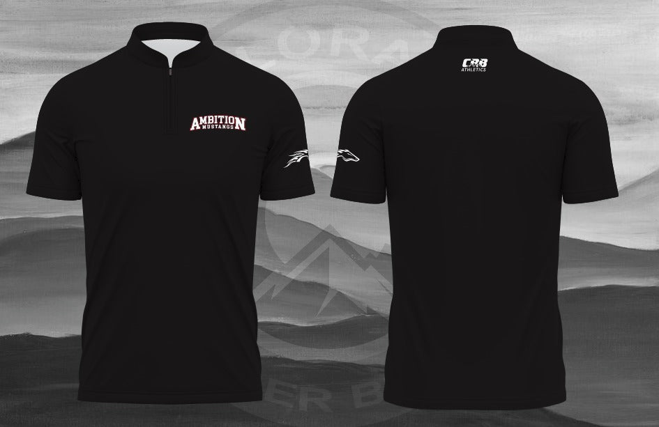 Original Ambition Mustangs Quarter-Zip — Black mockup