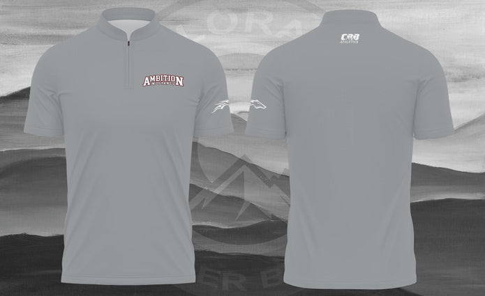 Original Ambition Mustangs Quarter-Zip — Grey mockup