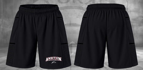Original Ambition Mustangs Athletic Shorts — Black mockup
