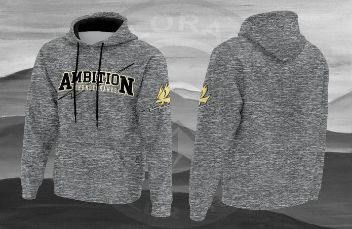 Original Ambition Thunderhawks Heather Grey Hoodie mockup