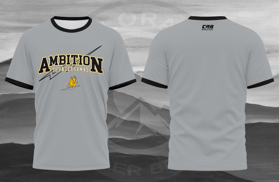 Original Ambition Thunderhawks Short Sleeve Shirt — Grey mockup