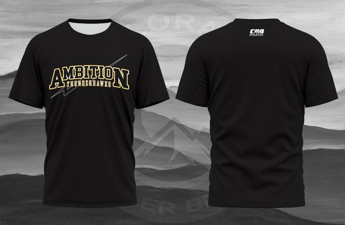 Original Ambition Thunderhawks Short Sleeve Shirt — Black mockup