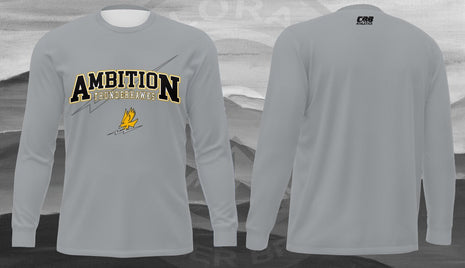 Original Ambition Thunderhawks Long Sleeve Shirt — Grey mockup