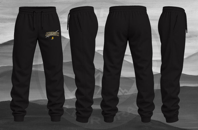 Original Ambition Thunderhawks Open-Bottom Sweats — Black mockup