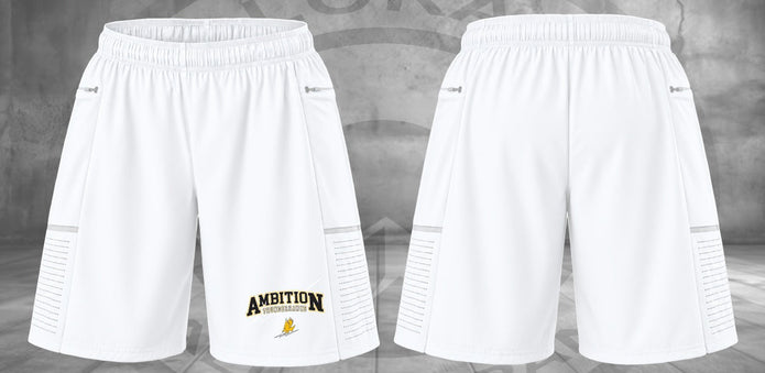 Original Ambition Thunderhawks Athletic Shorts — White mockup