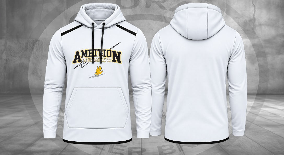 Original Ambition Thunderhawks Performance Hoodie — White mockup