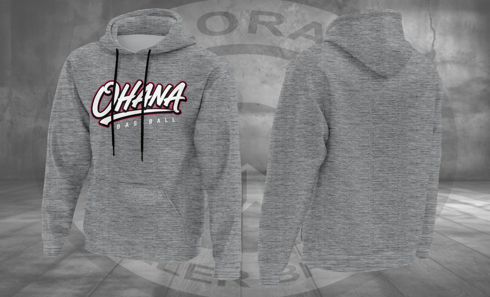 Grey Ohana Mélange Fleece Heavy Hoodie (Milayn Fleece)