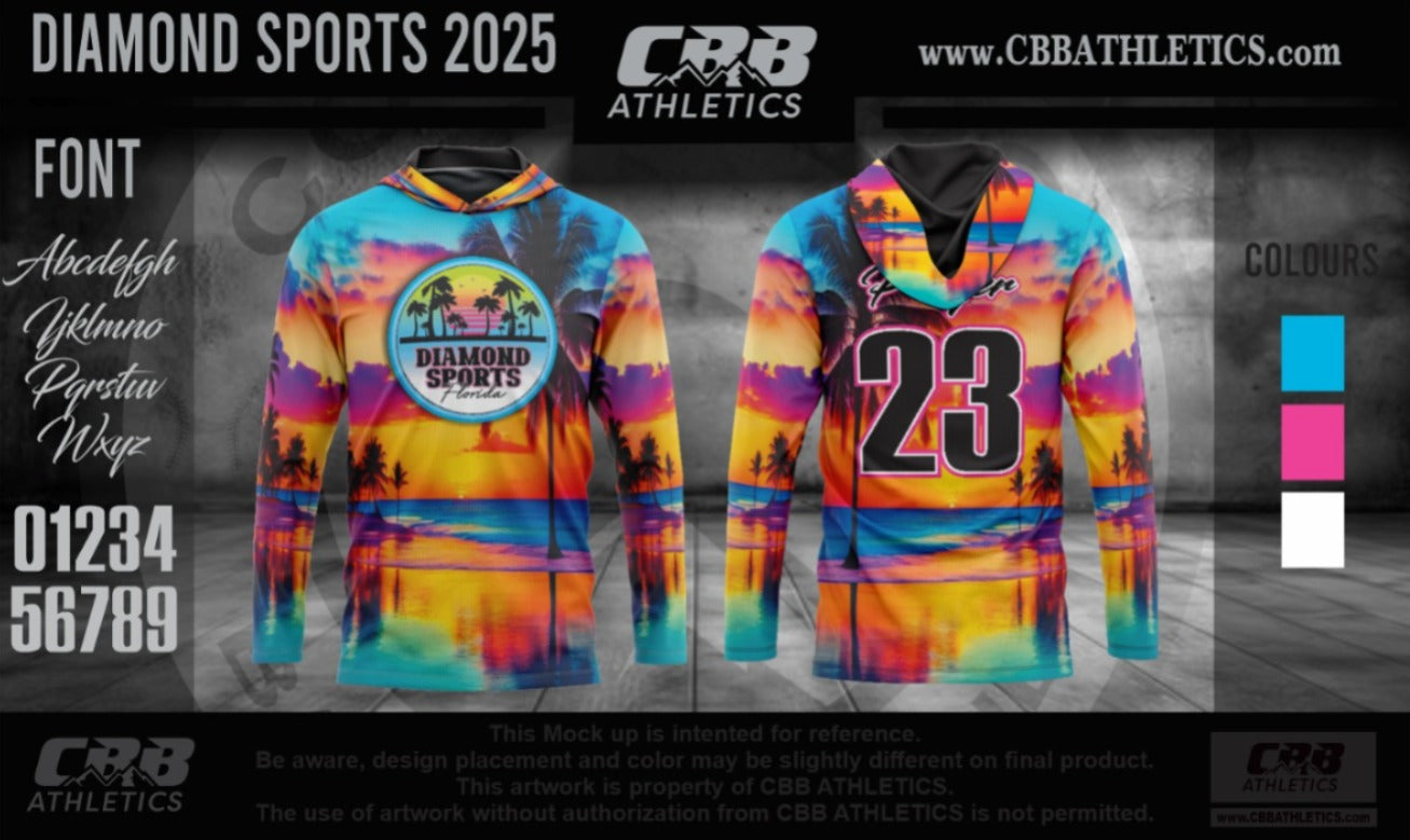 Diamond Sports Florida - Short Sleeve Hoodie