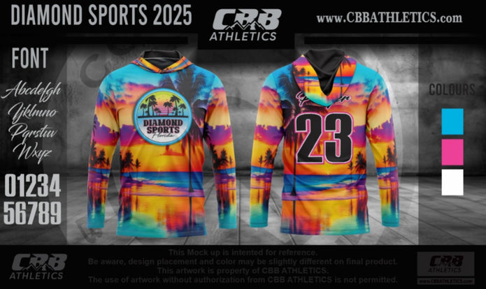 Diamond Sports Florida - Short Sleeve Hoodie