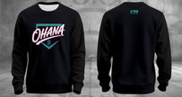 Black Ohana Crew Neck Sweatshirt (Cotton)
