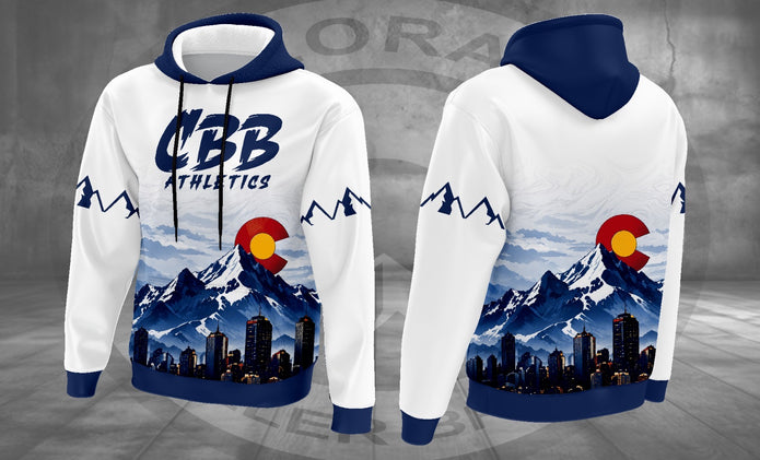 CBB Colorado Skyline Hoodie, original front and back design