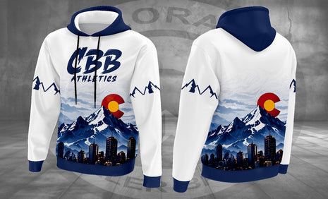 CBB Colorado Skyline Hoodie, original front and back design
