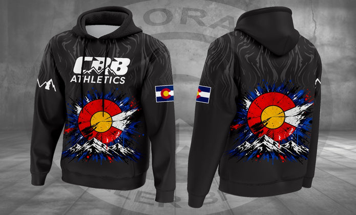 CBB Colorado Splatter Hoodie, original front and back design