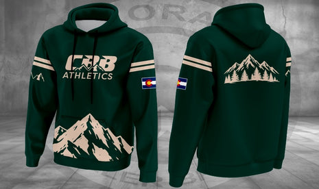 CBB Forest Summit Hoodie, original front and back design