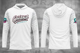 White Ohana Hawaiian Sleeve Lightweight Hoodie