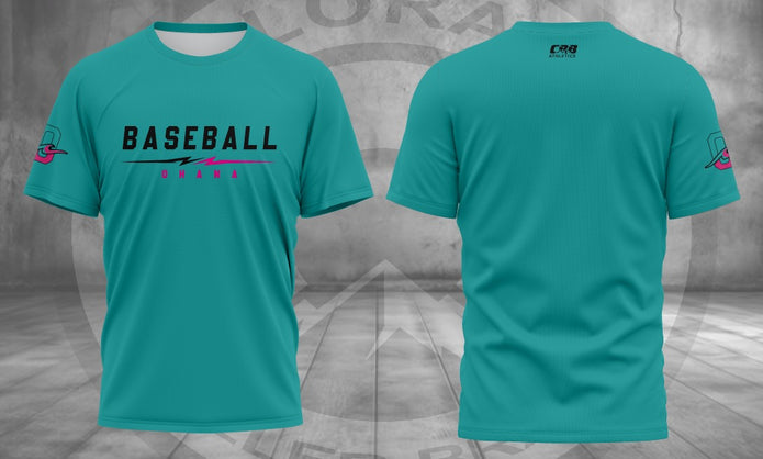 Teal Baseball Ohana Short Sleeve
