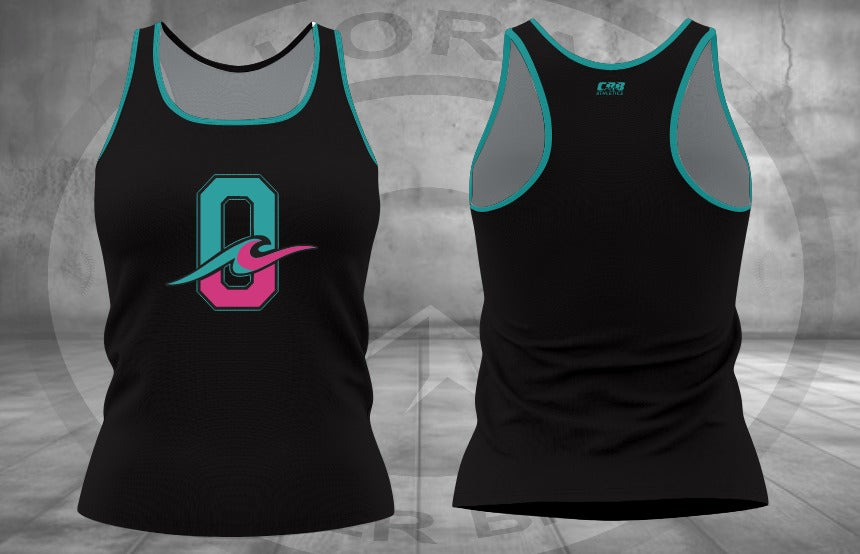 Black 'O Wave' Racer Back (Polyester)