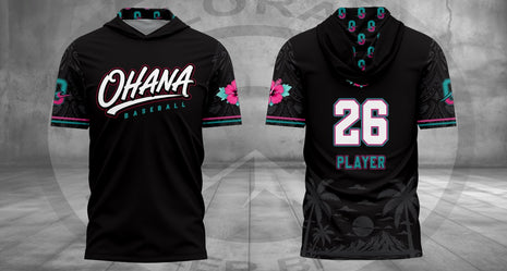 Ohana 2027 Lightweight Short Sleeve Hoodie approved front and back artwork