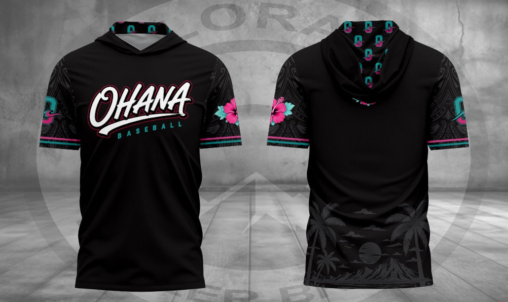 Ohana 2027 short sleeve hoodie without player name or number