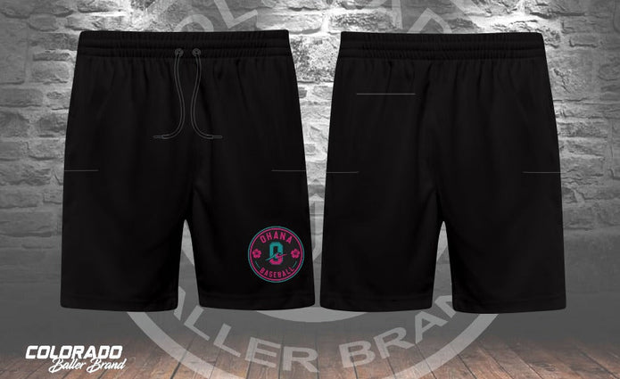Ohana Black Circle five-pocket microfiber shorts