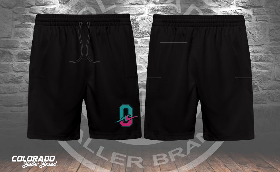 Ohana Black O-Wave five-pocket microfiber shorts