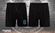 Ohana Black O-Wave five-pocket microfiber shorts