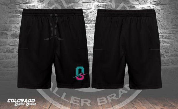 Ohana Black O-Wave five-pocket microfiber shorts