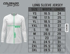 CBB long sleeve shirt size chart